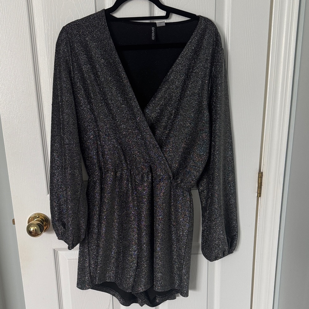 H&M Black Glitter Jumpsuit